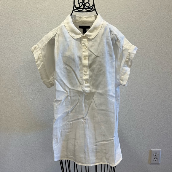 EUC Jcrew Linen Button Down Shirt White - Picture 1 of 4